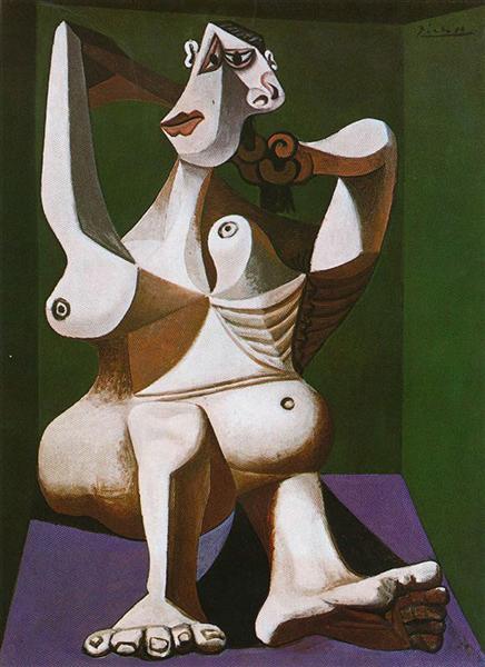 Pablo Picasso Painting Woman Styling Her Hair Femme Se Coiffant